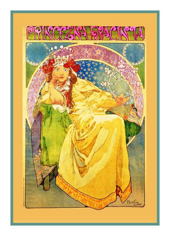Princess Hyacinth by Alphonse Mucha Counted Cross Stitch Pattern DIGITAL DOWNLOAD