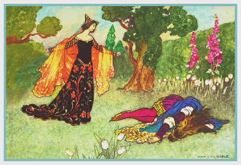 Beauty and The Beast by Warwick Goble Counted Cross Stitch Chart Pattern