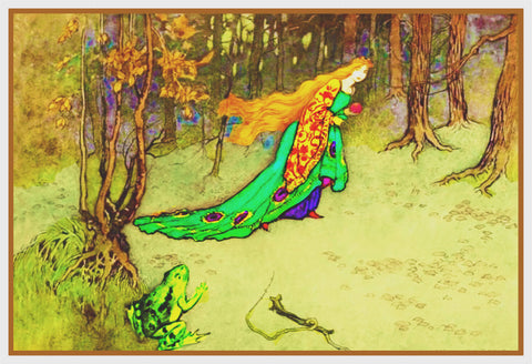 The Princess and the Frog Prince by Warwick Goble Counted Cross Stitch Chart Pattern