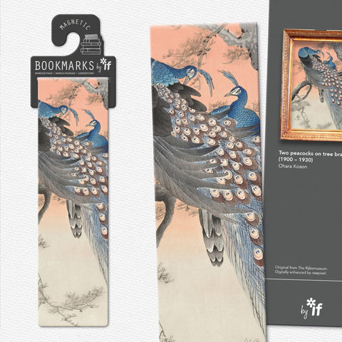 Ohara Koson Shoson's Two Peacocks Magnetic Classic Bookmark By If USA