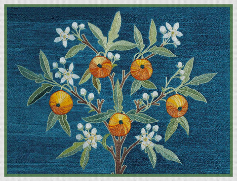 The Orange Tree  By May Morris Counted Cross Stitch Pattern
