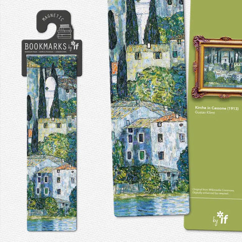 Klimt's Kirche in Cassone Magnetic Classic Bookmark By If USA