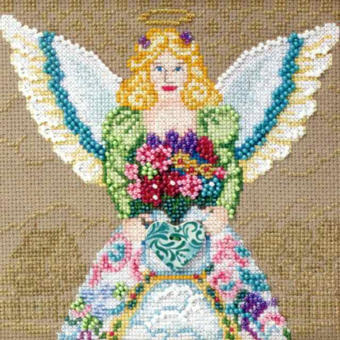Beaded Petite Spring Angel by Jim Shore for Mill Hill Counted Cross Stitch Kit