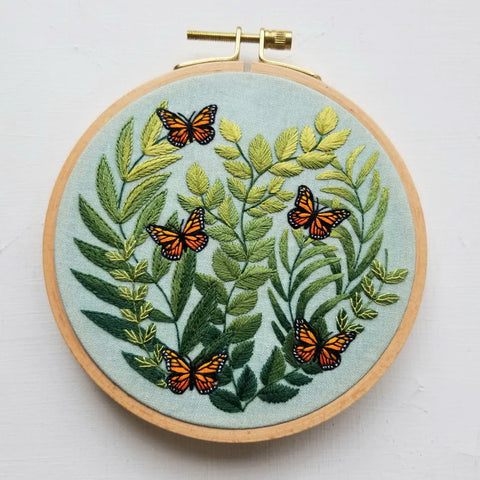 Love Grows Butterfly Embroidery Kit By Jessica Long Embroidery