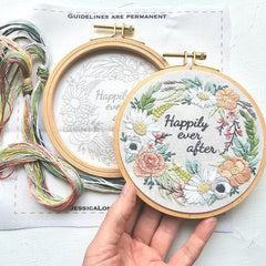 Happily Ever After Romantic Floral Embroidery Kit By Jessica Long Embroidery