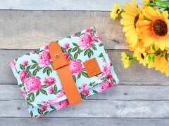 Floral Roll Bag - Travel Accessories Craft Stitcher Organizer Tidy Roll