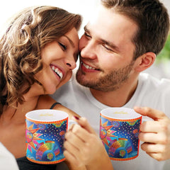 14 oz Ceramic Mug - Laurel Burch Celestial Magic From Rain Capers