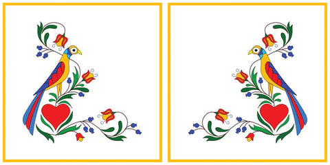Pennsylvania Dutch Folk Art Hex Design # 17 Counted Cross Stitch Patterns