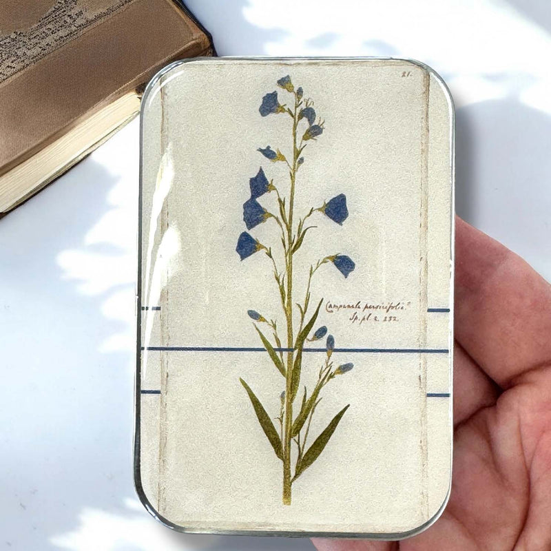 Bell Flower Tin NEEDLE CASE NEEDLE ORGANIZER-Large