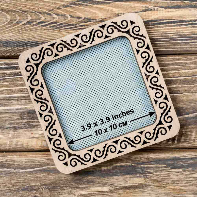 Wooden Magnetic Frames-Hoop-3.9 inches Square From Hobby Jobby