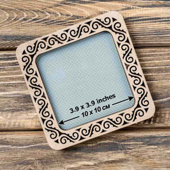 Wooden Magnetic Frames-Hoop-3.9 inches Square From Hobby Jobby