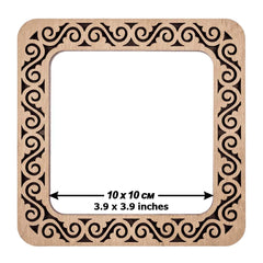 Wooden Magnetic Frames-Hoop-3.9 inches Square From Hobby Jobby