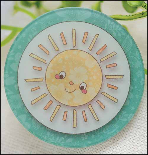 Sun Magnetic Needle Minder Acrylic From Cherry Hill Stitchery