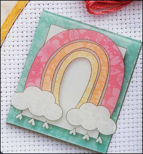 Rainbow Magnetic Needle Minder-Acrylic From Cherry Hill Stitchery