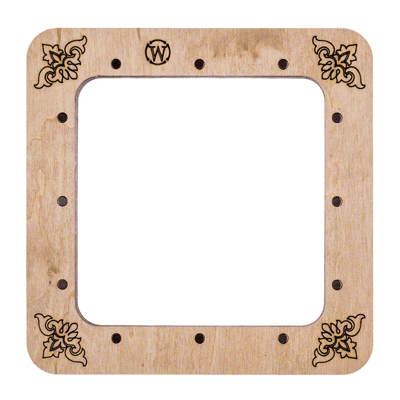 Wooden Magnetic Frames-Hoop-3.9 inches Square From Hobby Jobby