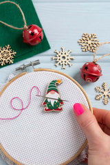 Christmas Gnome Magnetic Needle Minder  Festive Craft Gift  From Hawthorn Handmade