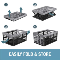 32L Collapsible Utility Crate From Clever Made-Stone