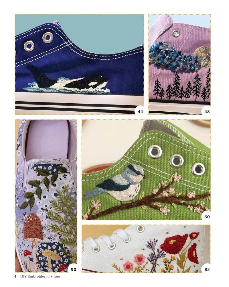 Diy Embroidered Shoes- Hand Embroidery Diy Book by Melissa Galbraith