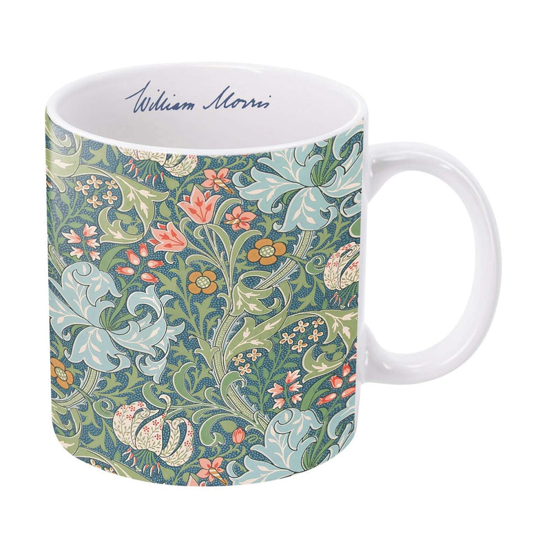 14 oz Ceramic Mug - William Morris Golden Lily From Rain Capers