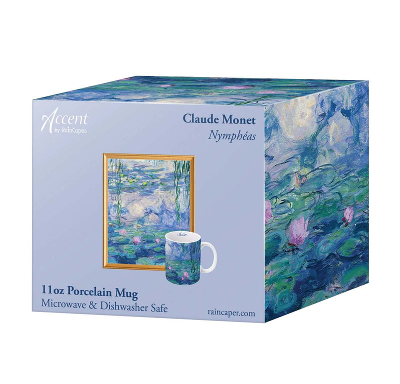 11 oz. Porcelain Mug - Monet Nympheas Water Lilies From Rain Capers