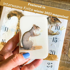 Yarn Squirrel Tin NEEDLE CASE NEEDLE ORGANIZER-Large