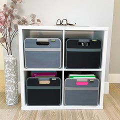 Small Foldable Storage Cube / Collapsible by Meori -Midnight Magenta