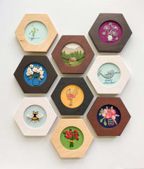 Hexagon Embroidery Hoop Frame For 4" Hoop From Modern Hoopla