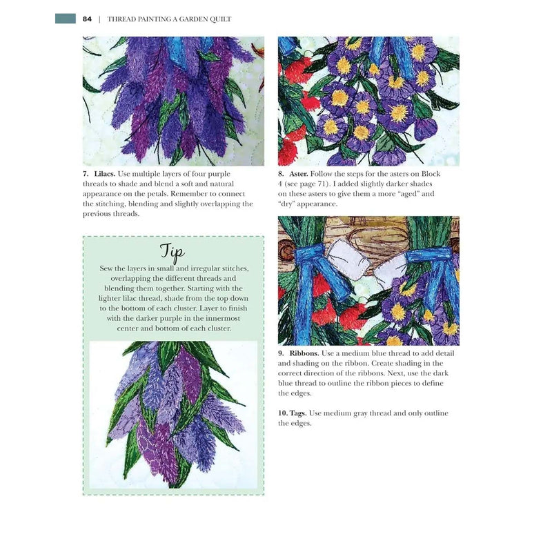 Thread Painting A Garden Quilt - A Step-By-Step Guide By Joyce Hughes