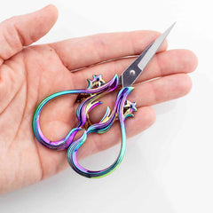 Star Dust Rainbow Scissors with Sheath From Twice Sheered Sheep
