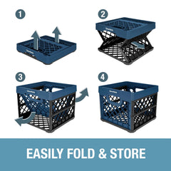 Collapsible Milk Crate From Clever Made-Ocean