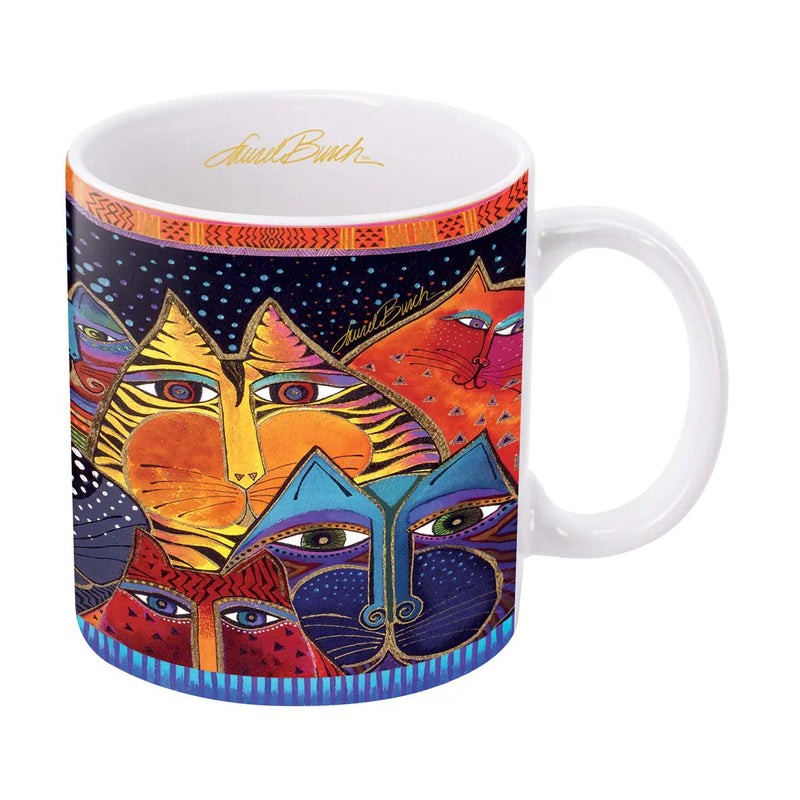 14 oz Ceramic Mug - Laurel Burch Fantasticats From Rain Capers
