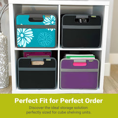 Small Foldable Storage Cube / Collapsible by Meori -Midnight Magenta
