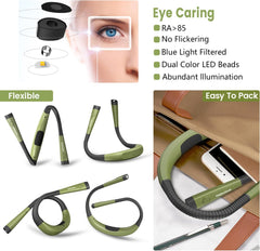 Glocusent LED Neck Reading Light-Green