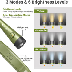 Glocusent LED Neck Reading Light-Green