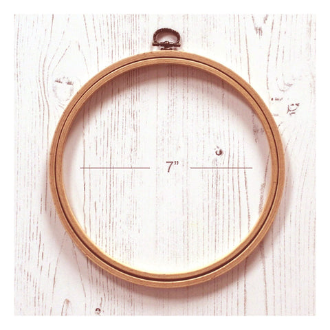 Nurge Hanging Picture Hoops-Natural Wood-7 Inch Diameter