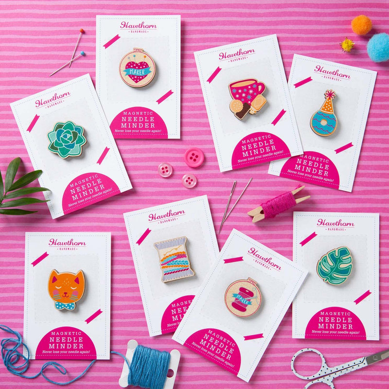 Succulent Magnetic Needle Minder Craft Gift  From Hawthorn Handmade