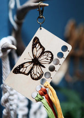 Butterfly Embroidery Floss Storage Holder - Maple Wood From Sunrise Grove