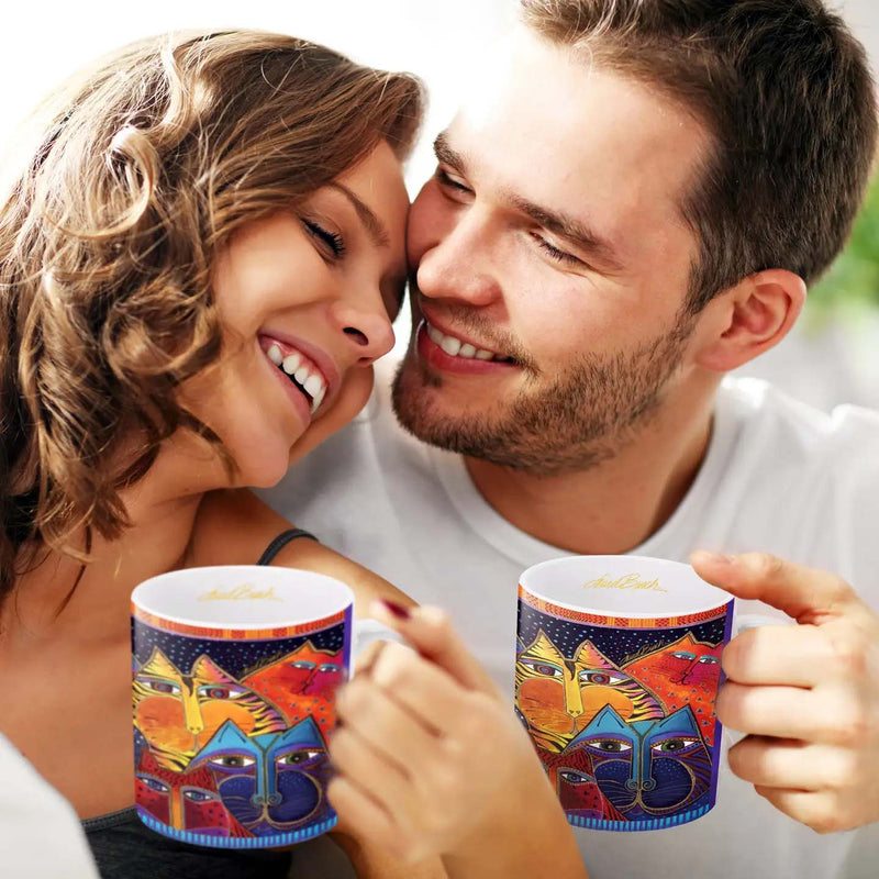 14 oz Ceramic Mug - Laurel Burch Fantasticats From Rain Capers