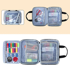 Large Sewing Organizer - 3 Inner Sections- Sewing Supply Organizer with Pockets By Luxja-Purple