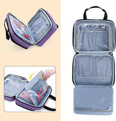 Large Sewing Organizer - 3 Inner Sections- Sewing Supply Organizer with Pockets By Luxja-Purple