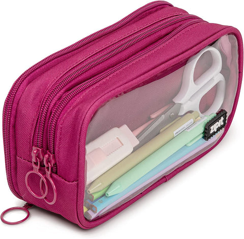 HALF & HALF PENCIL CASE By Zipit-Magenta