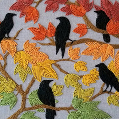 Autumn Birds Embroidery Kit By Jessica Long Embroidery