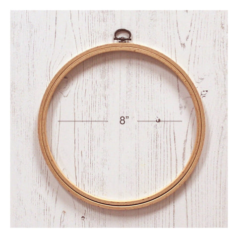 Nurge Hanging Picture Hoops-Natural Wood-8 Inch Diameter