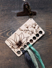 Magnolia Embroidery Floss Storage Holder - Maple Wood From Sunrise Grove