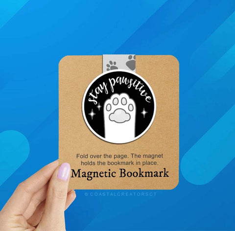 Stay Pawsitive Reversible Magnetic Bookmark By Coastal Creations