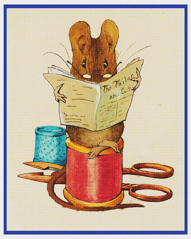 Mouse From The Tailor of Gloucester inspired by Beatrix Potter Counted Cross Stitch Pattern-Simplified DIGITAL DOWNLOAD