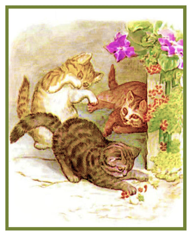 Tom Moppet Mittens Kitten Play inspired by Beatrix Potter Counted Cross Stitch Pattern DIGITAL DOWNLOAD