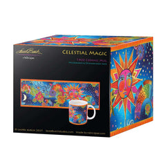 14 oz Ceramic Mug - Laurel Burch Celestial Magic From Rain Capers