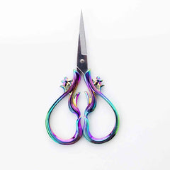 Star Dust Rainbow Scissors with Sheath From Twice Sheered Sheep