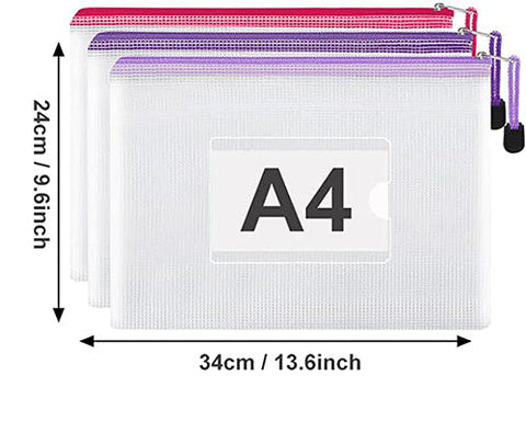 Cross Stitch Storage or Project Mesh Bags 13.6 by 9.6 inches-Purple